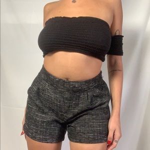 Vintage Gap High Waisted Black and Grey Shorts